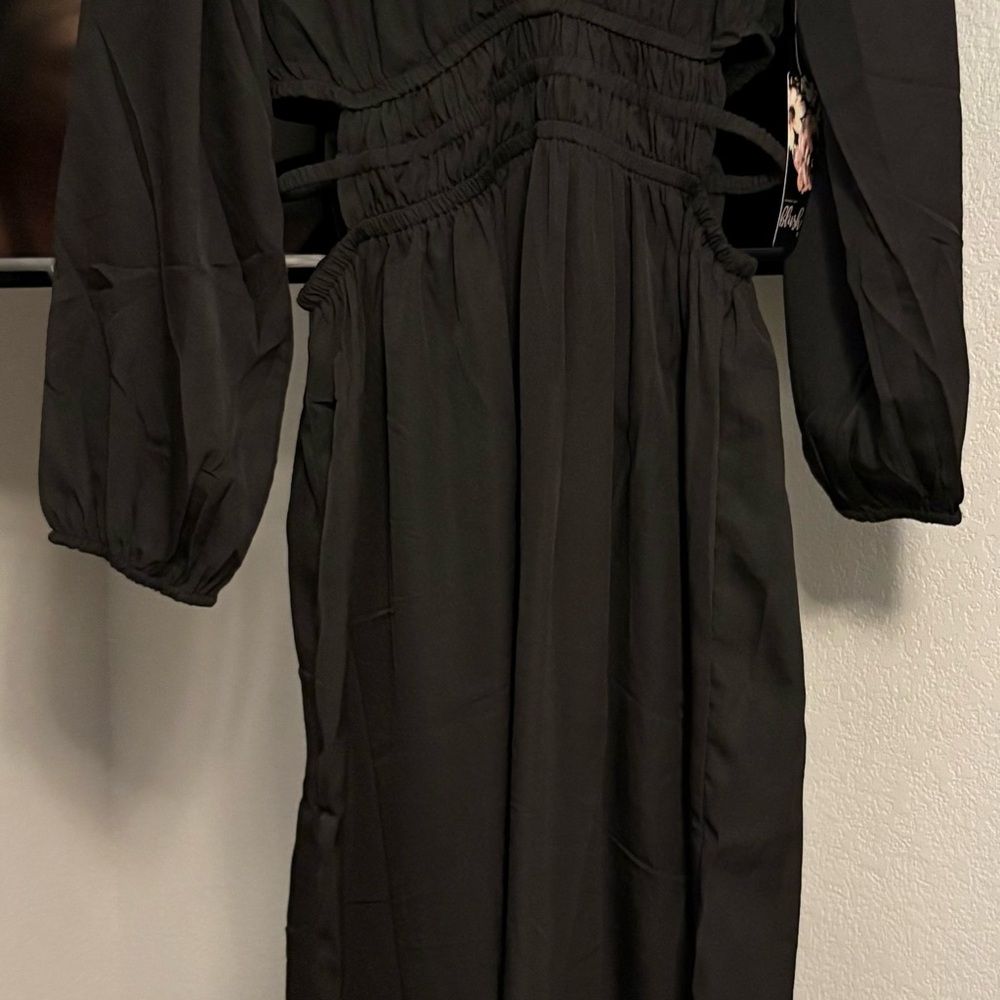 Blush Black Long Sleeve Dress